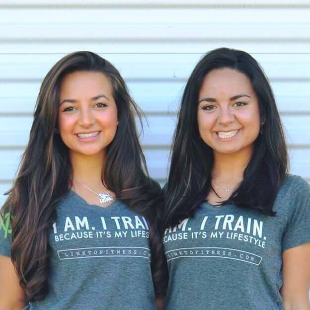 (Left to right) Stephanie and Jennifer Castano pose for a part of their marketing campaign for their upcoming fitness app, Link to Fitness. (Photo courtesy of Link to Fitness)