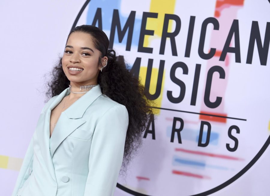 Photo by Jordan Strauss/Invision/AP // Ella Mai arrives at the American Music Awards on Tuesday, Oct. 9, 2018, at the Microsoft Theater in Los Angeles.