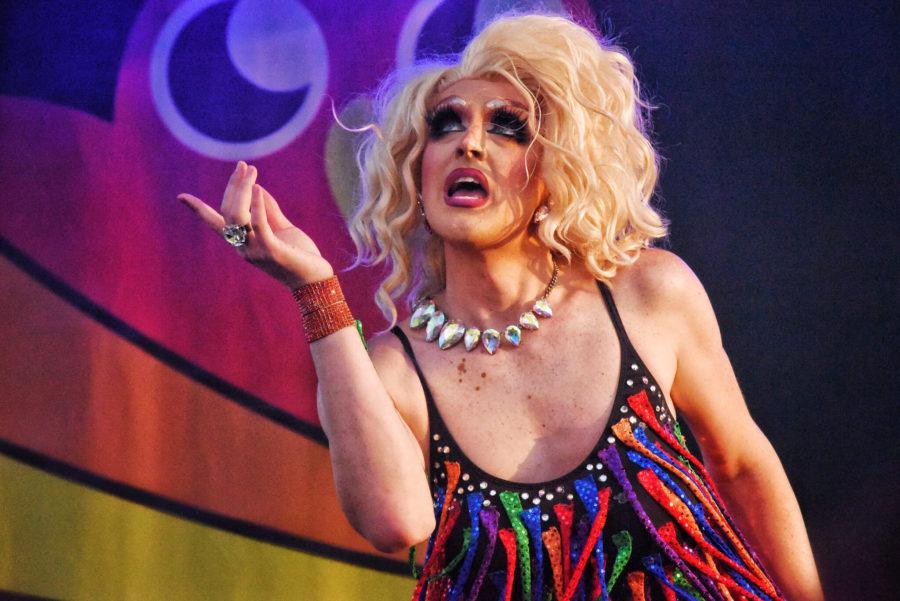 EN Photo by Julia Bonavita // A drag queen performs at Cape Coral's Pride Festival