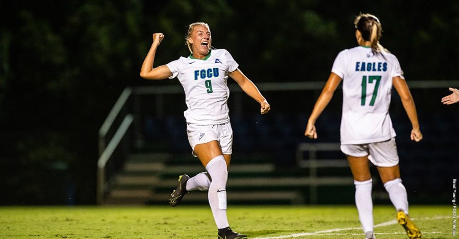 Photo+Provided+by+FGCU+Athletics+%2F%2F+Womens+soccer+defeated+North+Alabama+3-1+on+the+road+to+open+up+their+slate+of+ASUN+conference+play.+