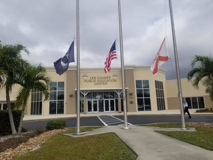 EN Photo by Brooke Stiles. The Lee County Public Education Center. On Tuesday, the Lee County School Board approved the collaboration project with Lee Health Kids’ Minds Matter and Lee County schools. 