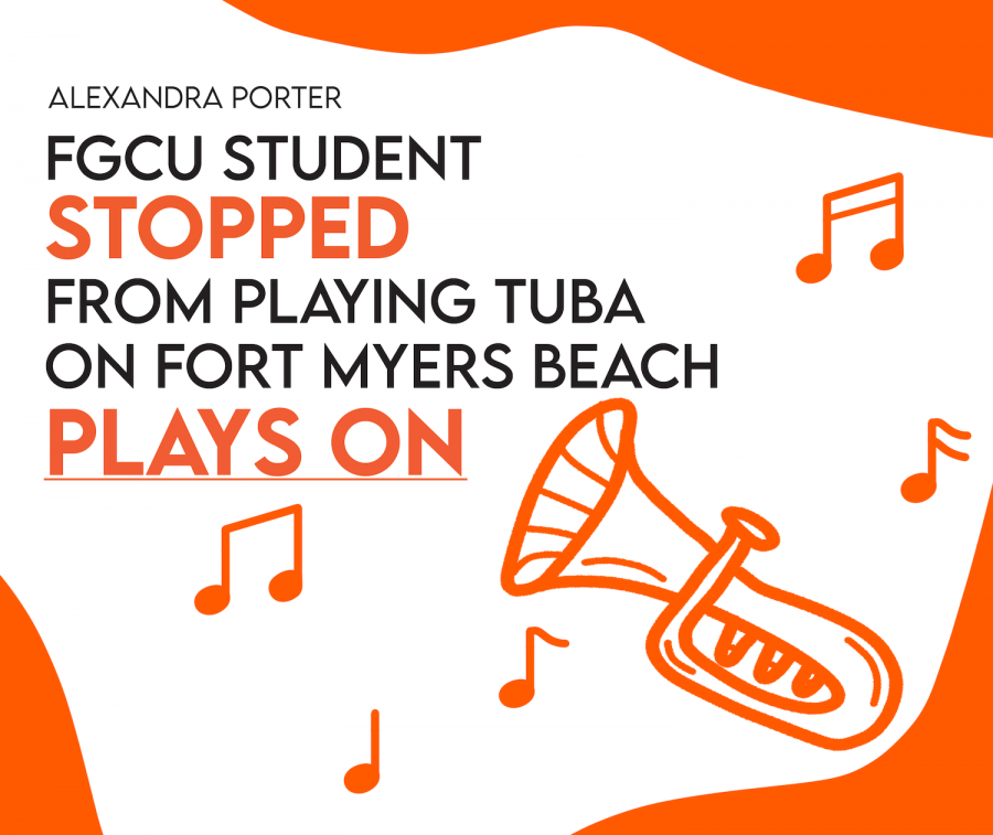FGCU+Student+Stopped+from+Playing+Tuba+on+Fort+Myers+Beach+Plays+On