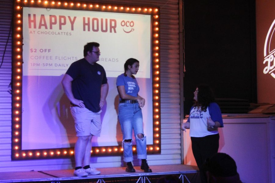 FGCUs Improv Club fundraises for the local shrimp boating community at Chocolattés in Fort Myers, Fla on Saturday, Oct. 29, 2022. Students performed skits that were interactive with the audience and raised $1000.
