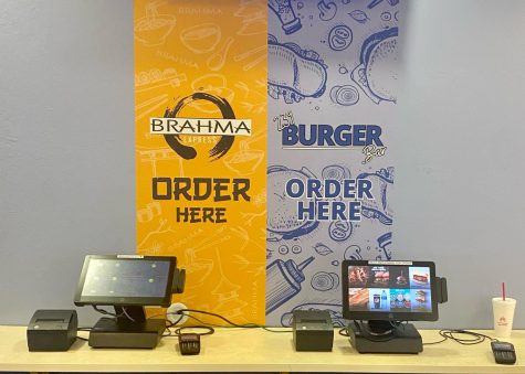 Brahma Express and 239 Burger Bar in the Cohen Student Union have order ahead kiosks to eliminate the time that students have to wait for their food, Feb. 2, 2023.