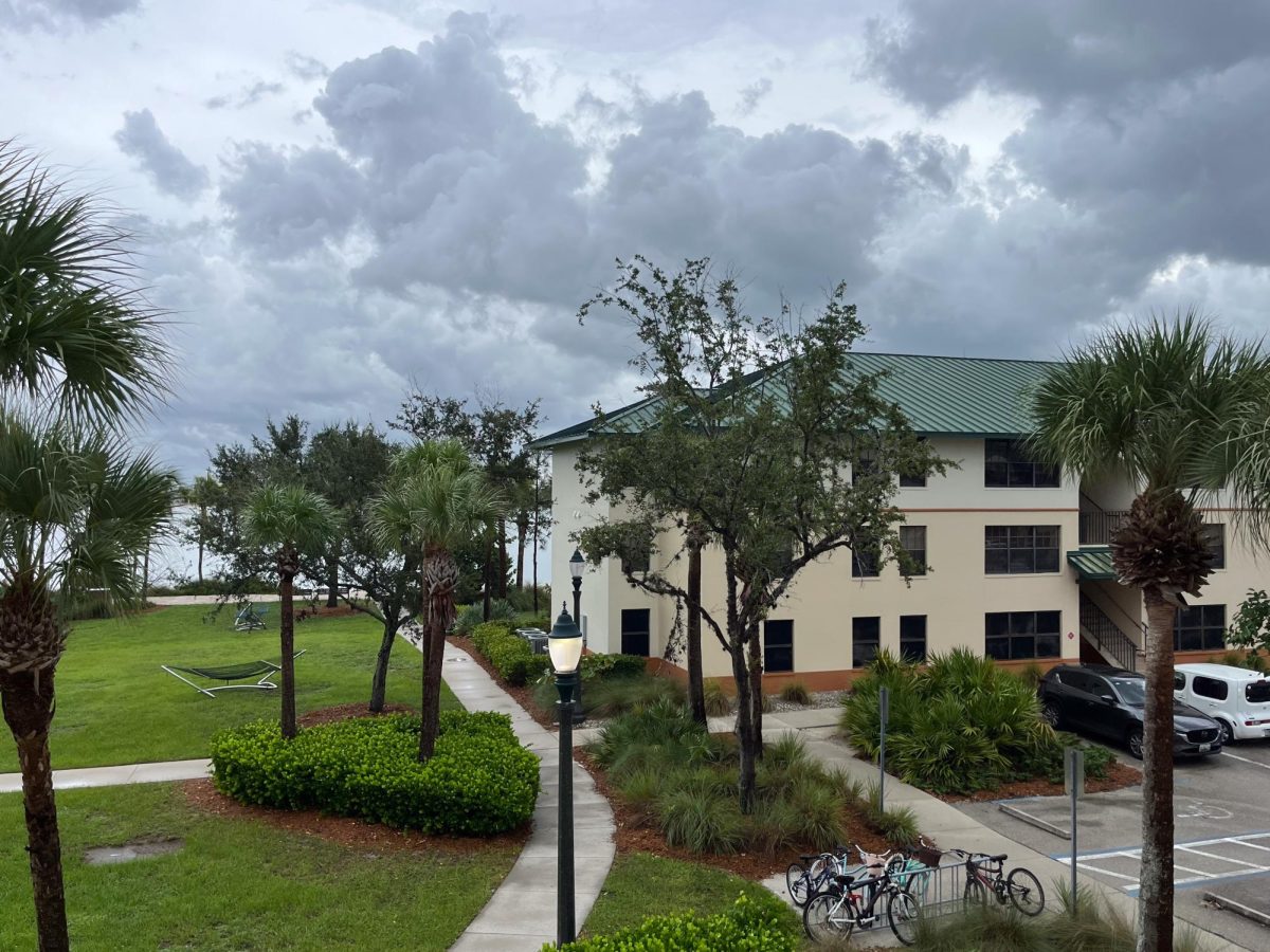 Stormy skies began covering campus as Hurricane Idalia passed by Southwest Florida on Tuesday August 29, 2023. 