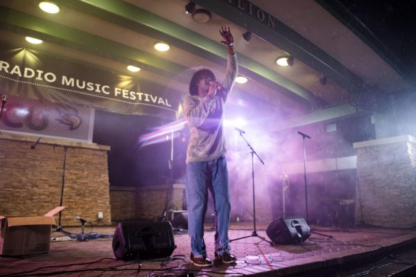 Ayden Viera, aka LUVXR, performed in the lineup at the Eagle Radio Music Festival as a solo act. 