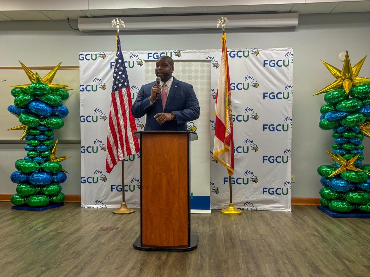 Gubernatorial opponents Byron Donalds and James Fishback clash at FGCU event