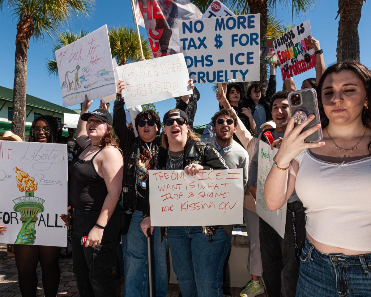 Students voice their opinions on ICE and 287(g) with on-campus protest